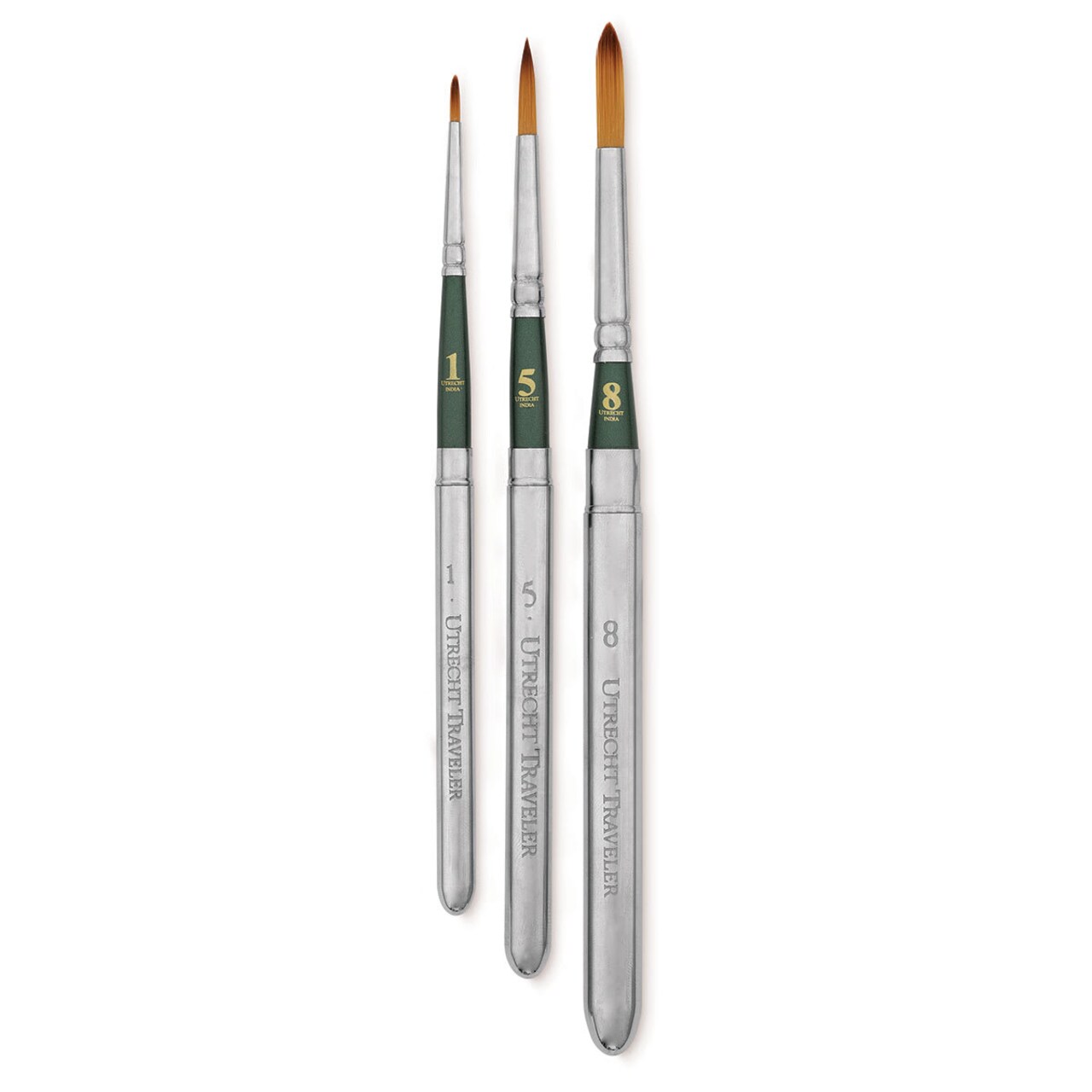 Utrecht Golden Taklon Traveler's Watercolor Brushes - Set of 3